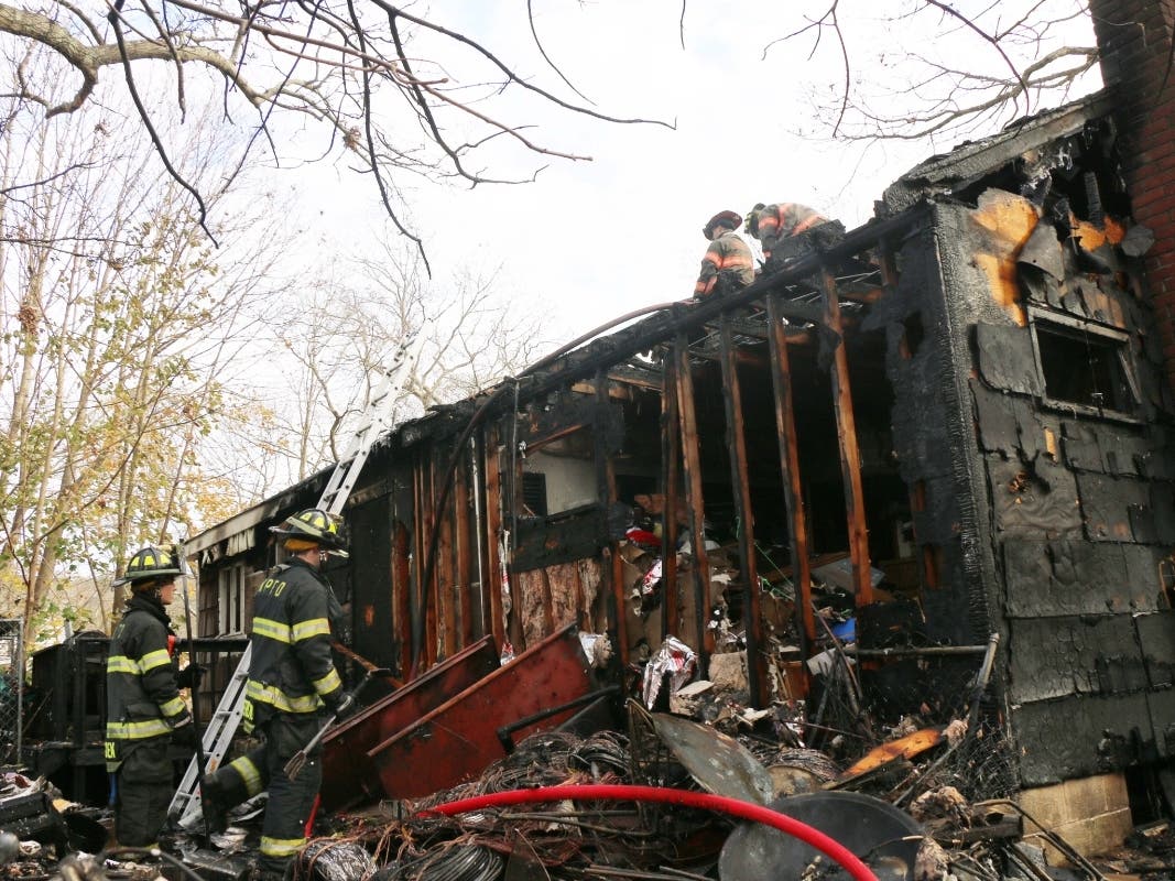 The blaze broke out at the Celia Street home at 12:45 p.m. Saturday.