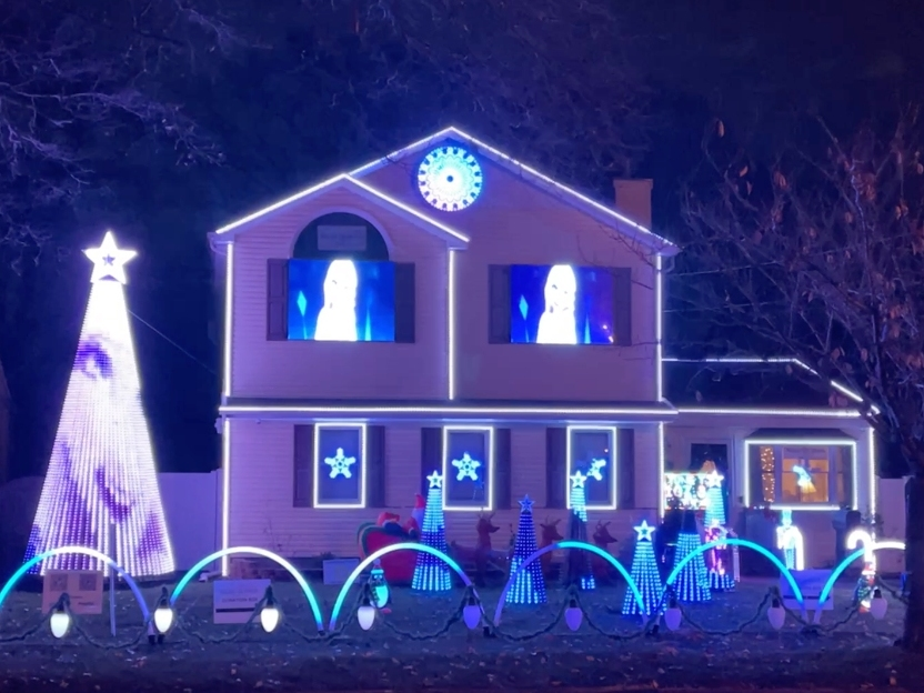 The couple has been hosting a light show on Grand Avenue for the past five years and this year is no exception.