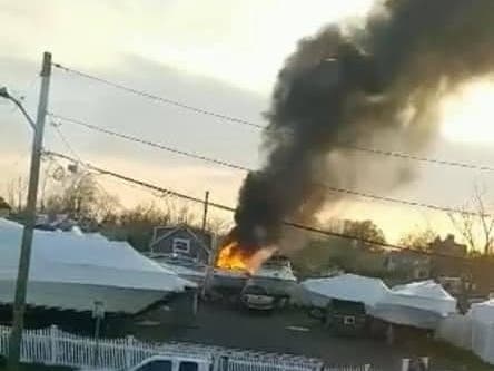 The Amityville Fire Department responded to a call of a house fire at the South Ketchum Avenue home at about 7:30 p.m.