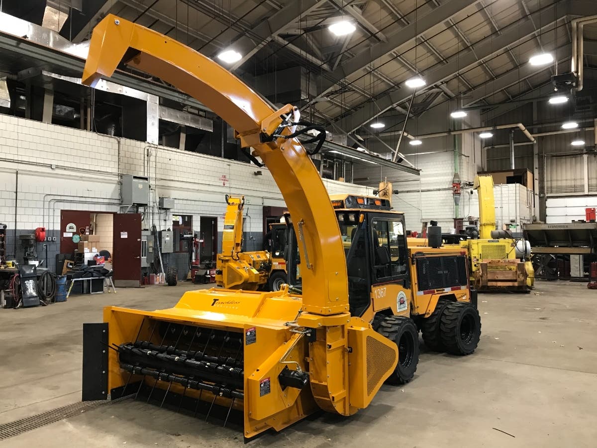 Leaf loader equipment that will be used during fall leaf collection.