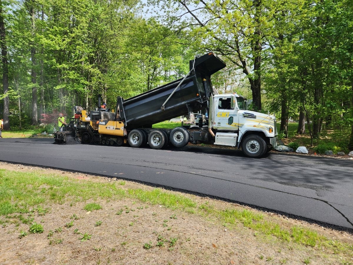 GMI Asphalt paving Brookwood Drive in 2024.