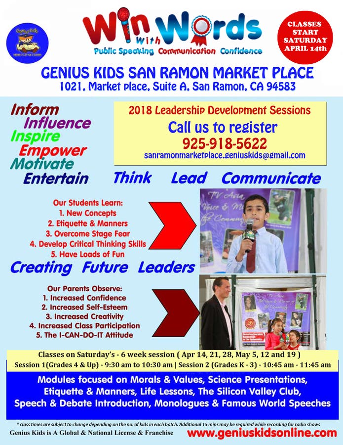 Summer Public Speaking Classes For Kids June 16th San Ramon CA Patch