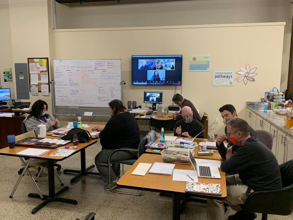 Members and staff at Seacoast Pathways Clubhouse