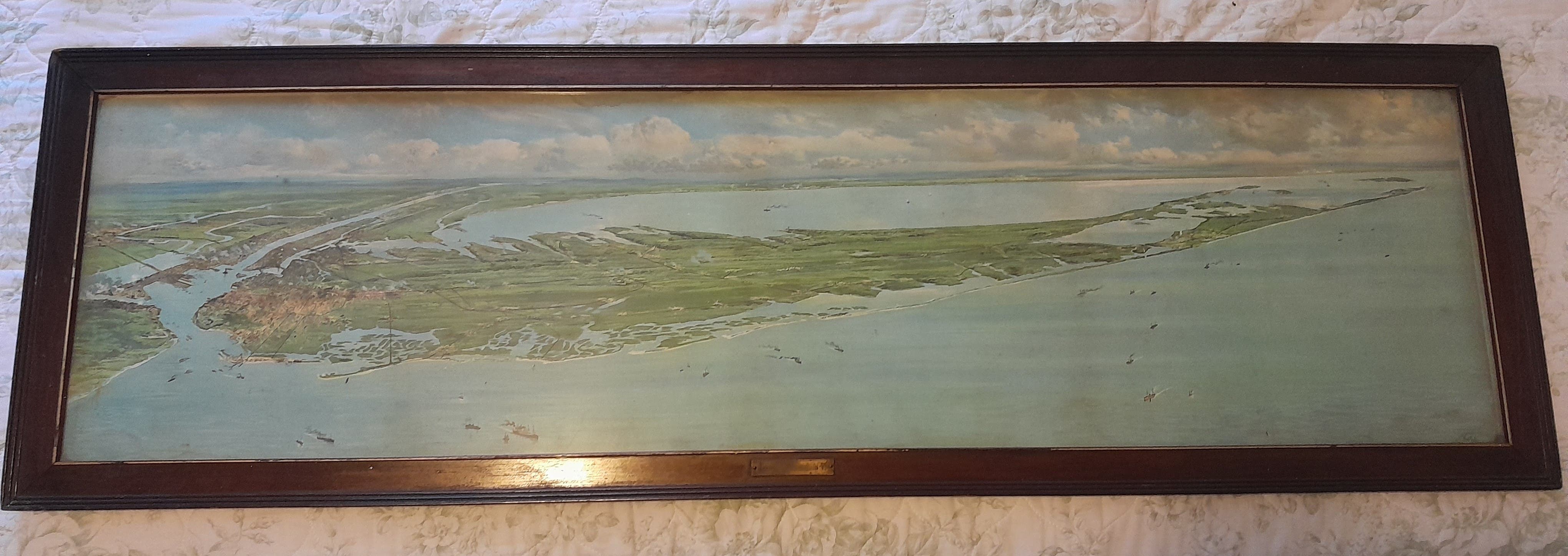 1902 F. W. Falls Chromolithograph of Long Island Railroad   *original promotion