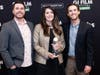 Co-directors, Alex Frey (left), Brady Ferdig (right) and film subject Whisper Tennis (center) win the Local Choice Award in the 2023 GI Film Festival San Diego for their documentary short “Echoes of Resilience."