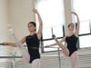 Students at the barre in the Marblehead School of Ballet's Summer Dance Intensive.