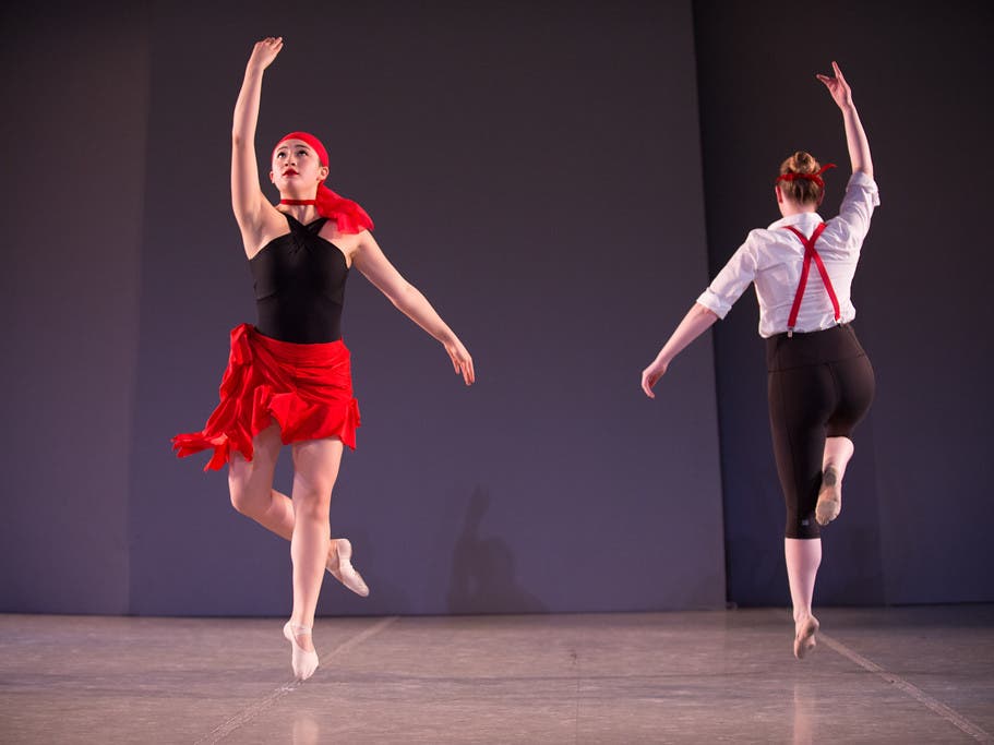 North Shore Civic Ballet Company's Mia Chung and Mollie Frederiksen perform 'Mir'.