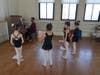 Performer, choreographer, and dancer Karen Pisani teaches youngsters in a Broadway atmosphere, where dance, voice and acting skills are learned and applied, in the Marblehead School of Ballet's Theater Arts workshop.  
