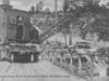 Post card published by Burr & Twist of Stevenson, Connecticut, showing construction of the Stevenson Dam.