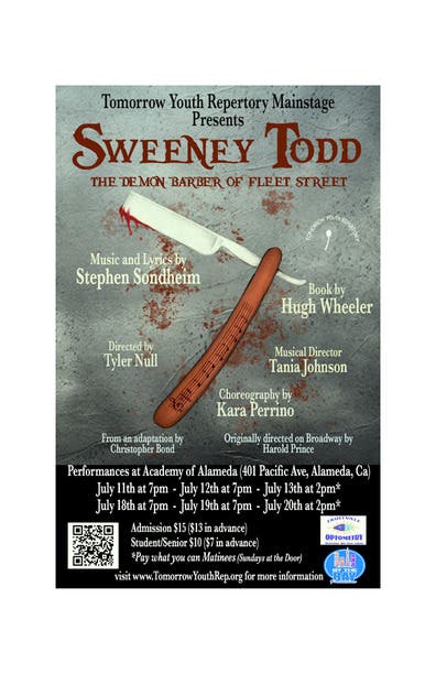 SWEENEY TODD presented by TOMORROW YOUTH REPERTORY