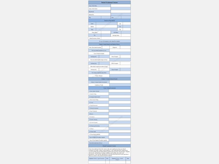 Dental Treatment Consent Form Template in Word, PDF | Phoenixville, PA ...