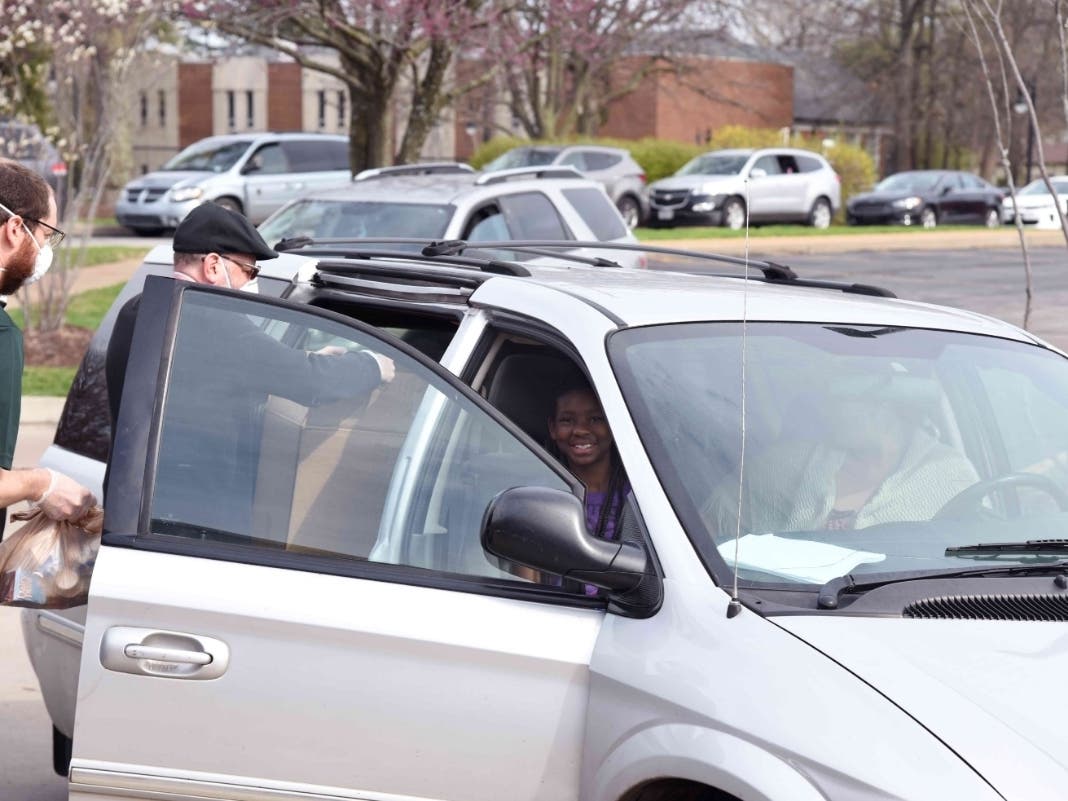 Pictured is a recent OFS drive-through meal pickup