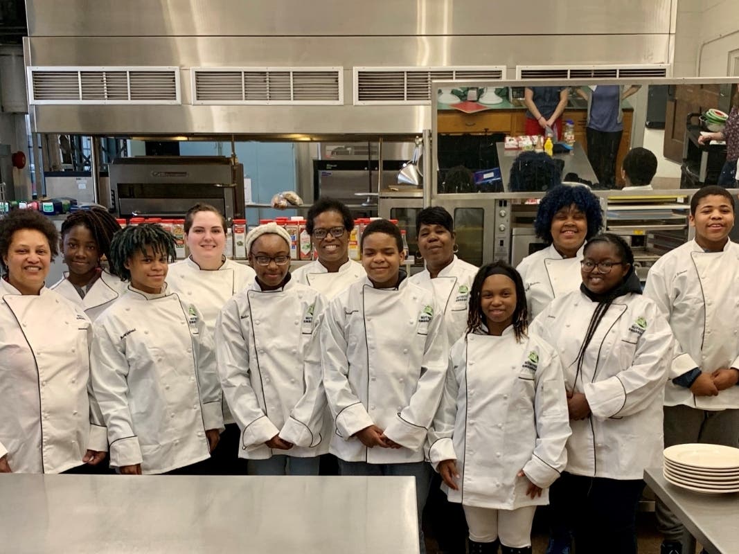 Pictured is the inaugural Nutrition Ambassadors class prior to the pandemic.  OFS currently teaches the program’s youth virtually.