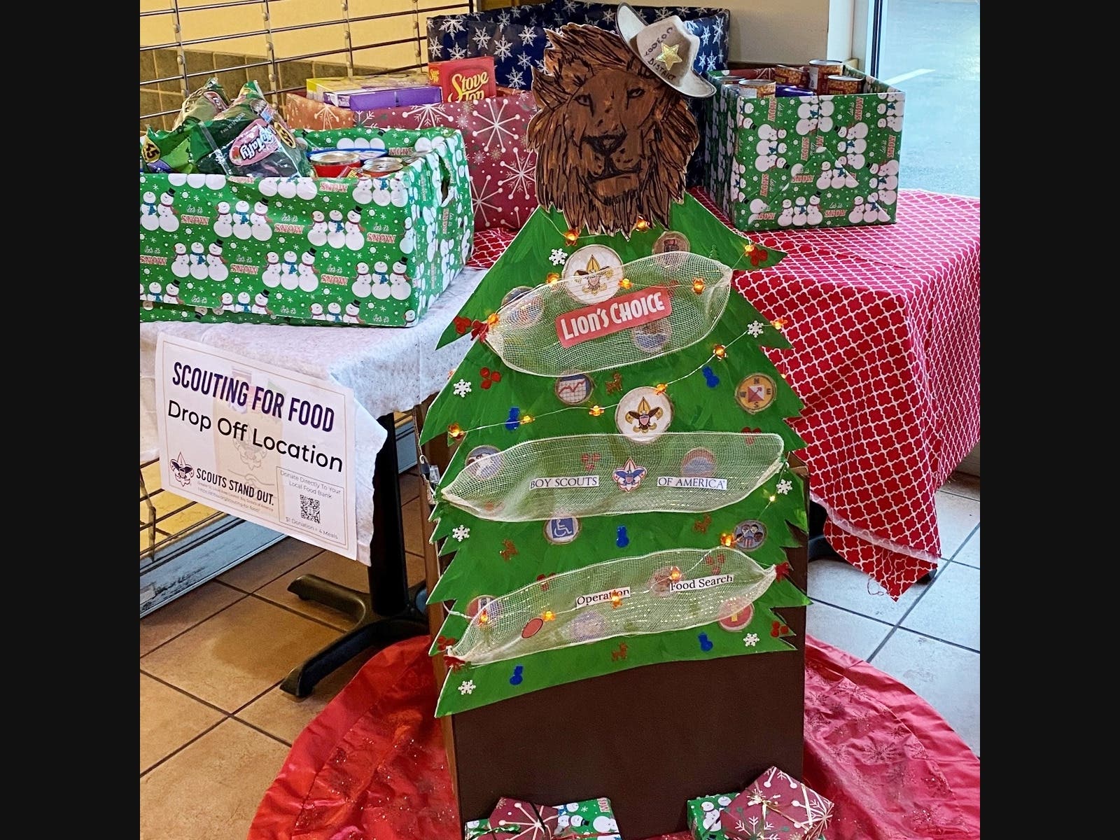 Lion's Choice served as a drop-off site for non-perishable food items at its 24 restaurants.