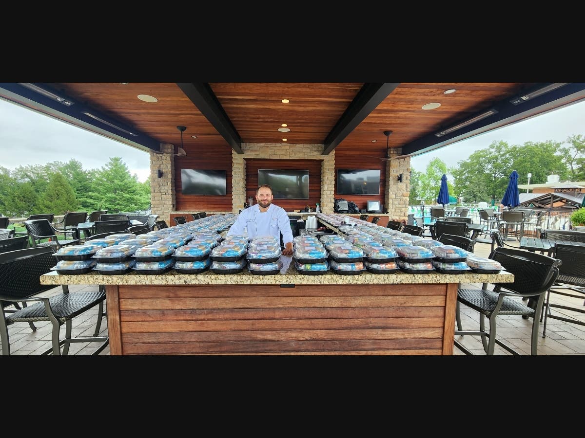 Pictured is Elite Cuisine's chef Blake Hammond at the recent golf tournament.