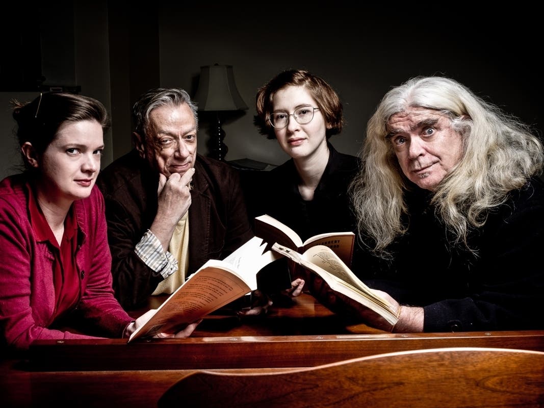 Julia Williams, Danne W. Taylor, Leo Brün and Beau O’Reilly in a publicity image for Curious Theatre Branch’s series Four Story Animal Plus Dessert. 