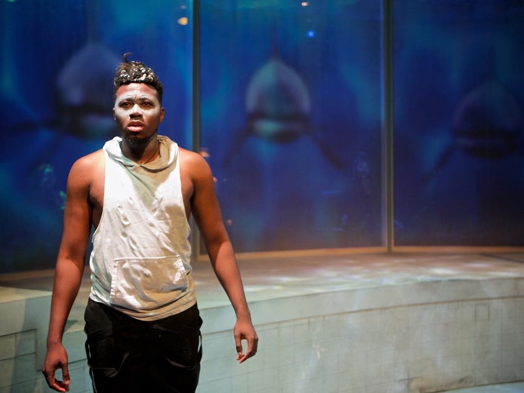 Gregory Geffrard in Sideshow Theatre Company’s 2018 world premiere of Tilikum.