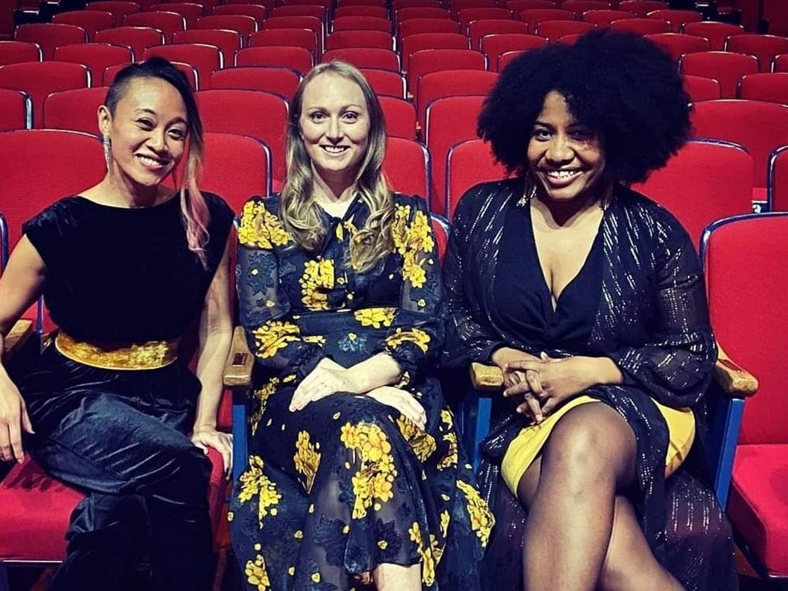 Gift Gala 2023 is hosted by Artistic Directors (left to right) Emjoy Gavino, Brittany Burch and Jennifer Glasse.
