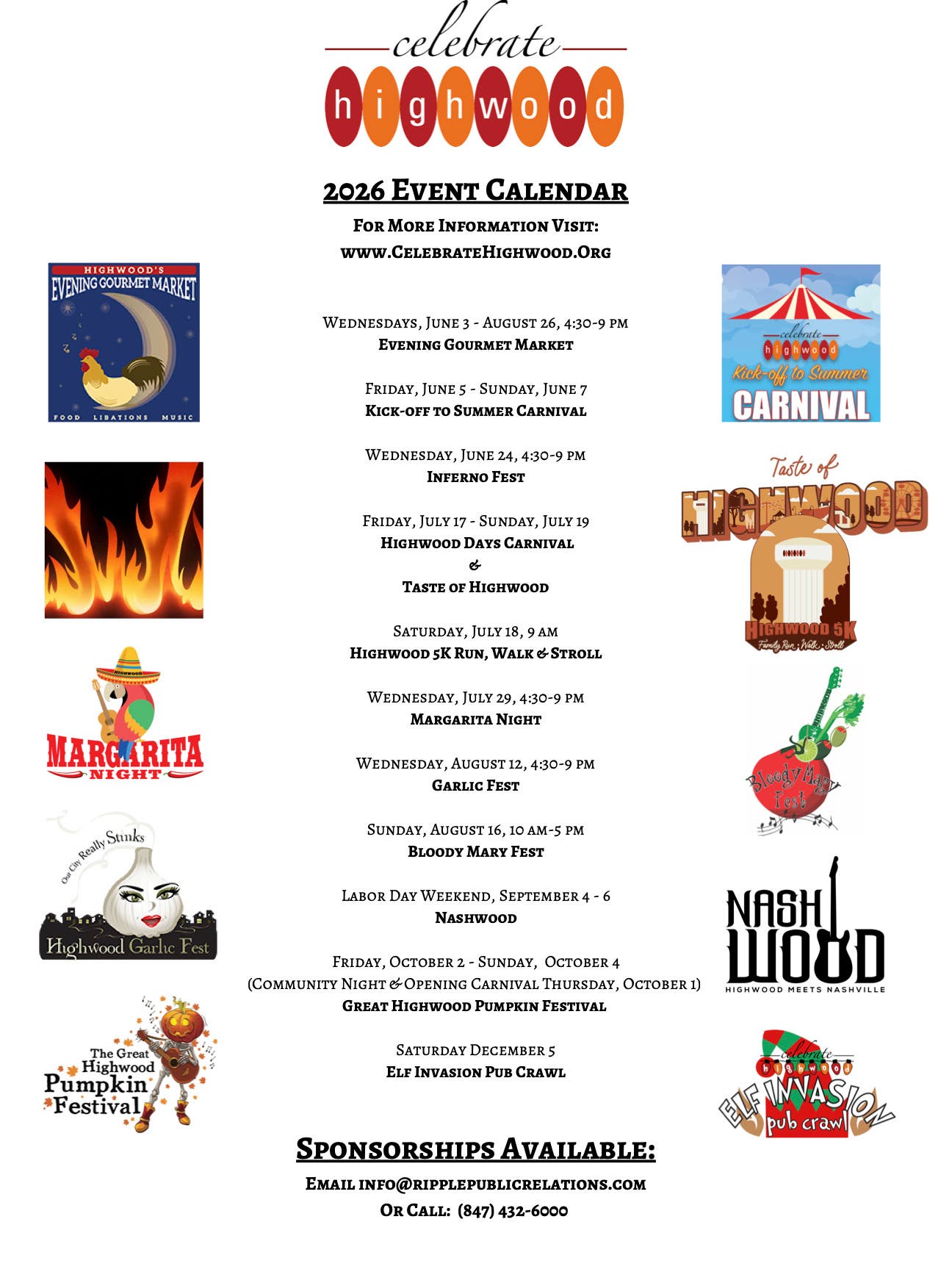 Celebrate Highwood Announces 2026 Series of Family-Friendly Festivals and Events