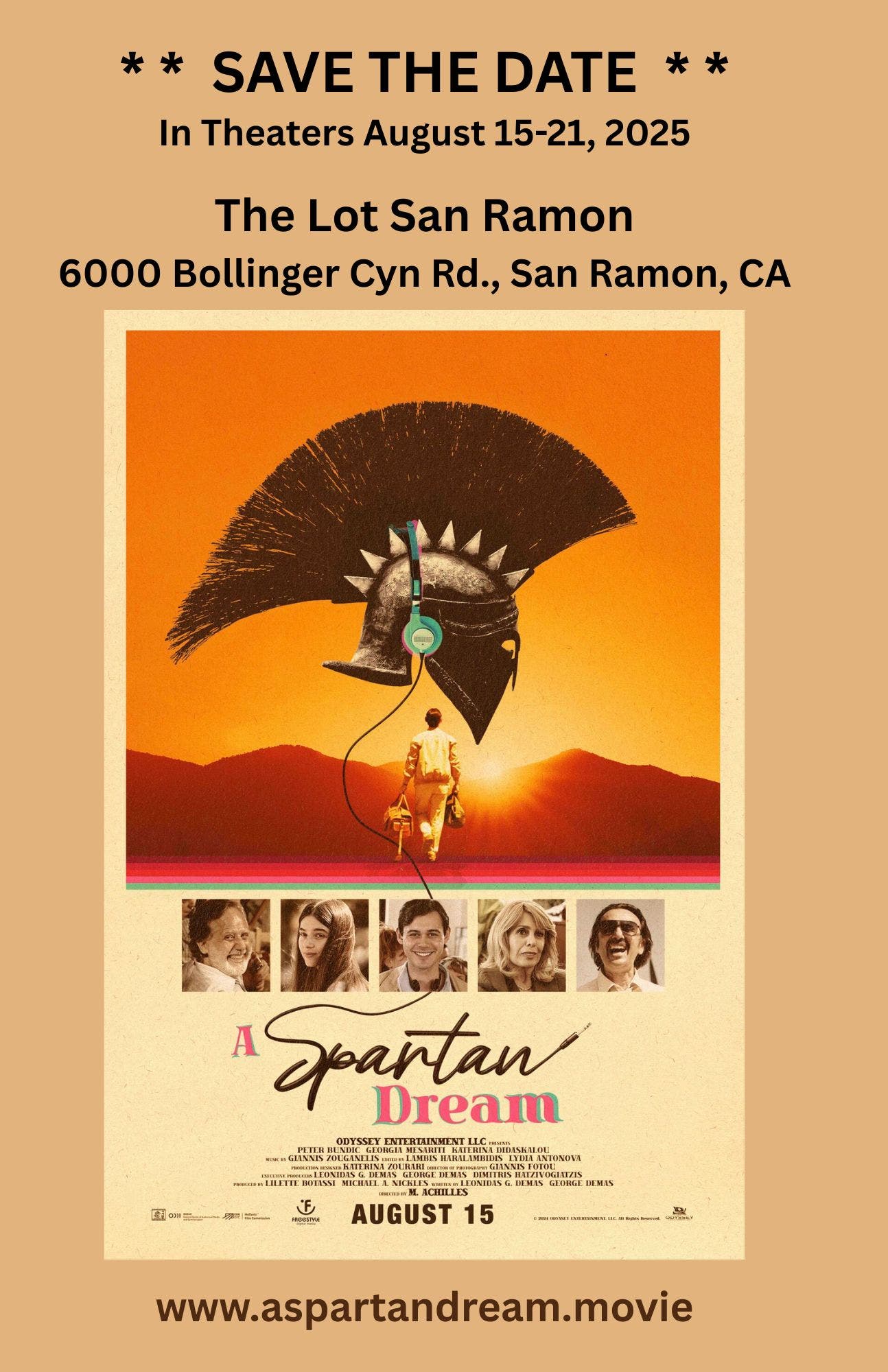 Award-Winning film A SPARTAN DREAM (Limited Theatrical Release) 