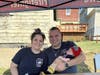 Southwest Greensburg Volunteer Firefighters Gianna Brant and Thomas Bartley with son Ryan, who they often bring to non-emergency fire department events.