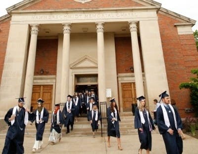 More than 1,000 students combined to earn either a bachelor's or master's degree at Elmhurst College this week.