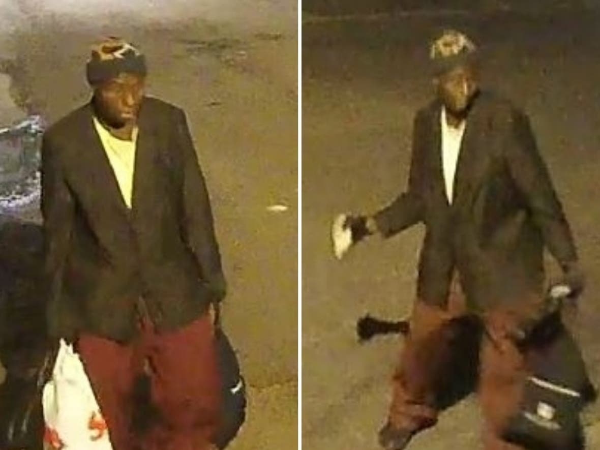 Police say this man has been caught on camera throwing rocks into businesses on 95th Street.