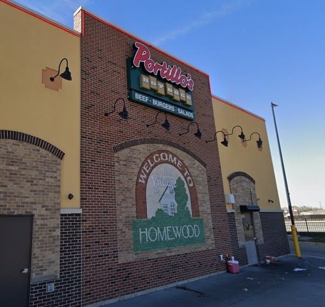 Homewood police arrested a man at this Portillo's on Halsted Street. 
