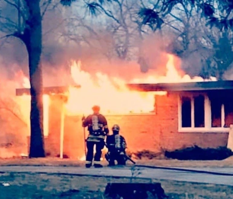Firefighters battled a blaze at 33 Monee Road on Jan. 2.