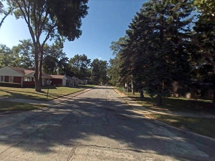 Mantua Street in Park Forest, where a Monday shooting seriously wounded a man and caused an injury to a woman's "extremity."