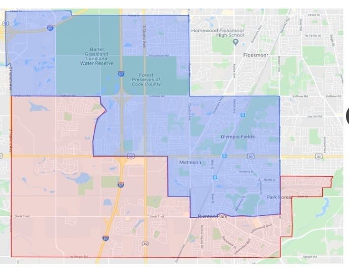 New Rich Township High School District 227 boundaries have been approved. 