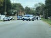 115th Street is blocked as police units respond to the entrance of Mount Hope Cemetery.