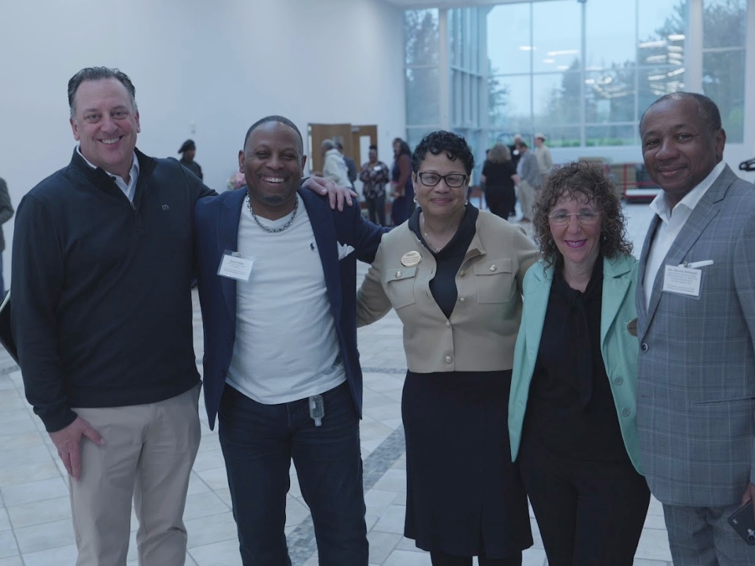 OU-Pontiac Initiative leaders pictured at a town hall meeting in April 2026.