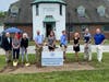 Ronald Devine, Jr.; Kimberly McAward; Stephanie Heineman; Matthew Bollerman, Friends of Library; Jennifer McNamara, Founder/Pres., Johnny Mac Foundation; Jack McNamara; Susan Kennedy-Smith; Dr. Timothy Hearney, Supt., BBP Schools; and, Michael Firestone.