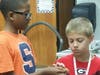 Former Camp Invention participants at Trip Elementary explore STEM activities. 