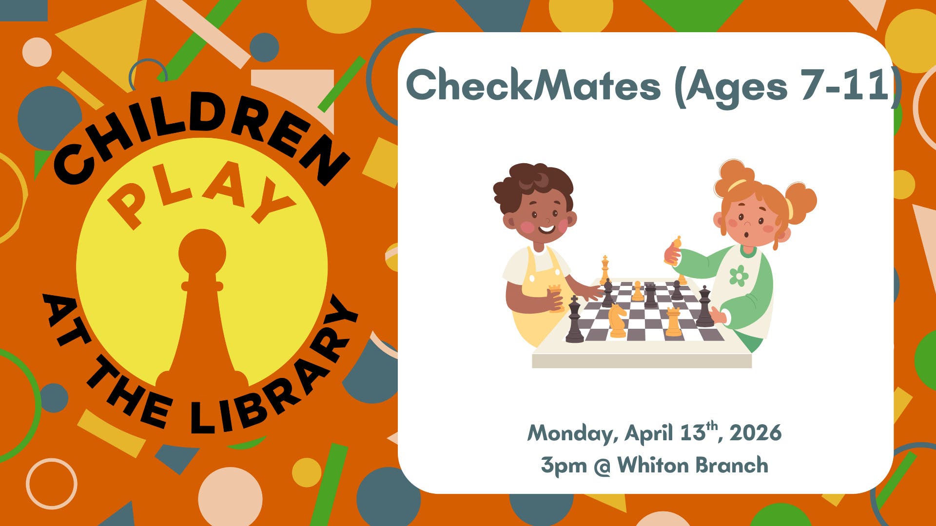 Ray Ruff Checkmates Apr 13 | CheckMates (Ages 7-11) | Manchester, CT Patch