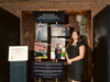 Katie Hannon (standing in front of father’s display)