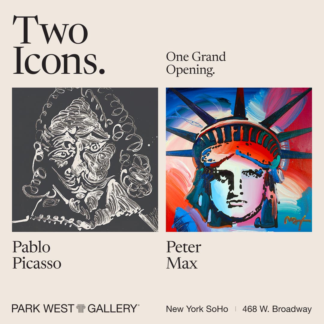 Park West Gallery Opens New SoHo Space with Peter Max Retrospective and Picasso Exhibition