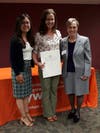 Founder of Kids for Kids A Mindfulness Movement, Annette Ferrigno, accepting her award