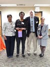 Janice Grevious and Skip Winter accepting their award for the First Presbyterian Church of Cranford
