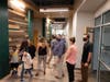 Families touring the second floor of Charger Commons at Shorecrest