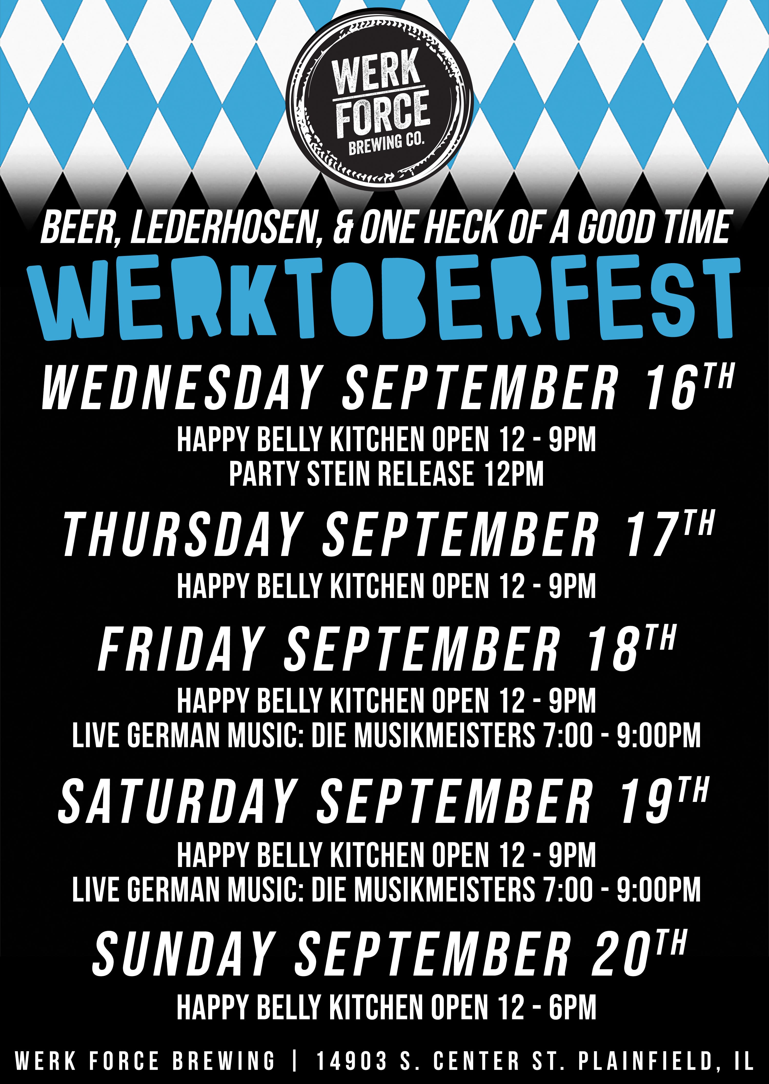 Werktoberfest Sept 16 - Sept 20