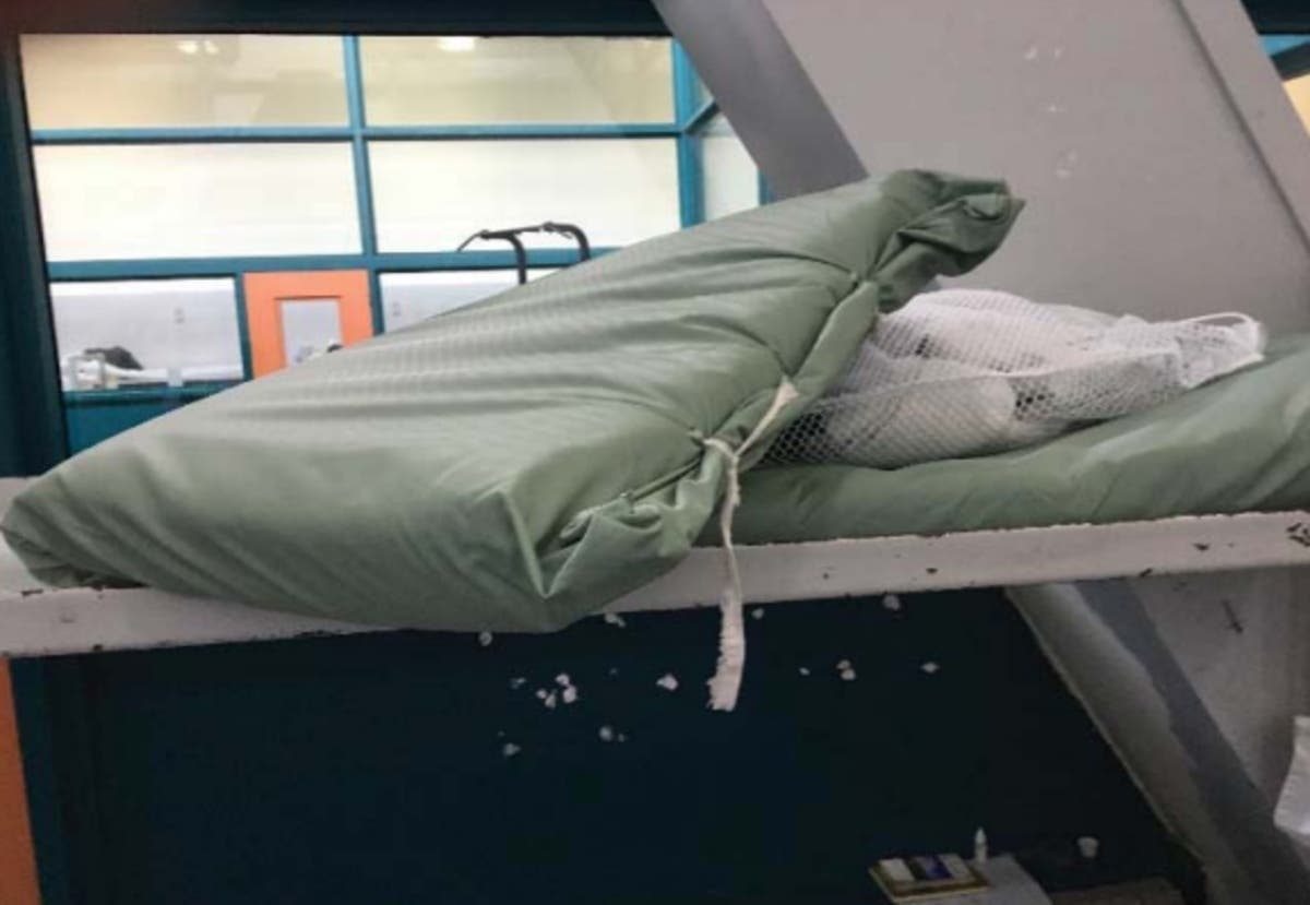 An inmate's mattress at Essex County Correctional Facility, as seen during a 2018 inspection.