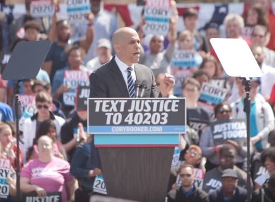 U.S. Sen. Cory Booker held a massive “hometown kickoff” for his presidential campaign in Newark, New Jersey.