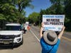 A protest took place at the Williams/Transco pipeline station in Roseland, New Jersey on May 22, 2019.
