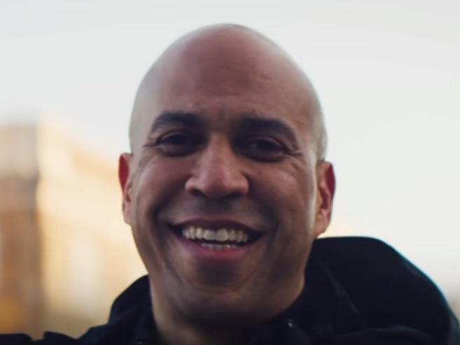 Cory Booker's campaign website states the senator supports Citizens United and “getting dark money out of politics."