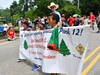 Photos from 2018 July 4th parade: Fralinger String Band, Cub Scout Troop 12, marchers with flag
