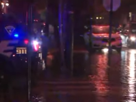 Flooding took place on the streets of Hoboken on July 17, 2019.