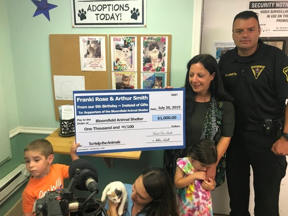 A pair of siblings made a touching donation to the Bloomfield Animal Shelter in June 2019.