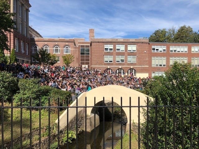 Montclair High School students held a walkout on Sept. 20, 2019.